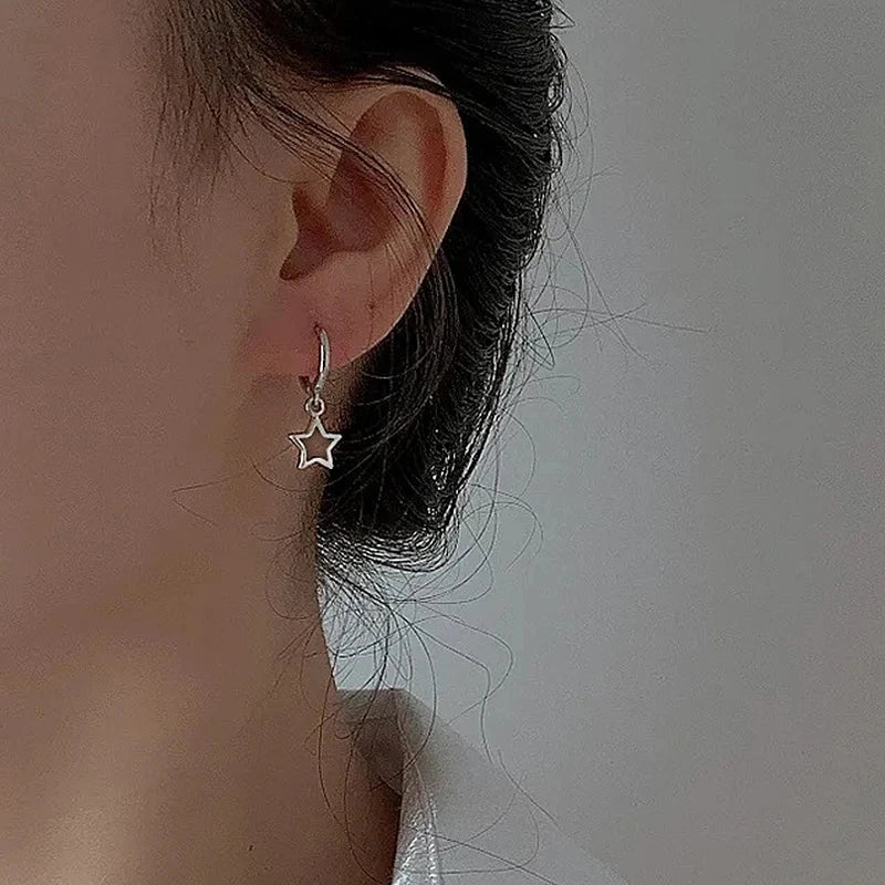 Star Hoop Earrings