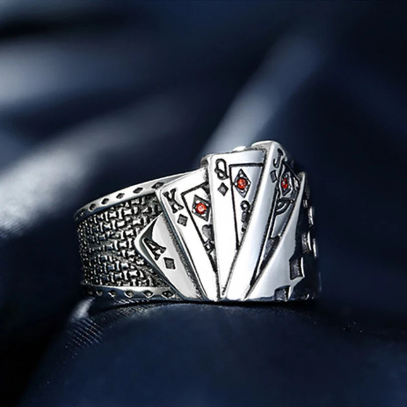 Vintage Lucky Poker Opening ring