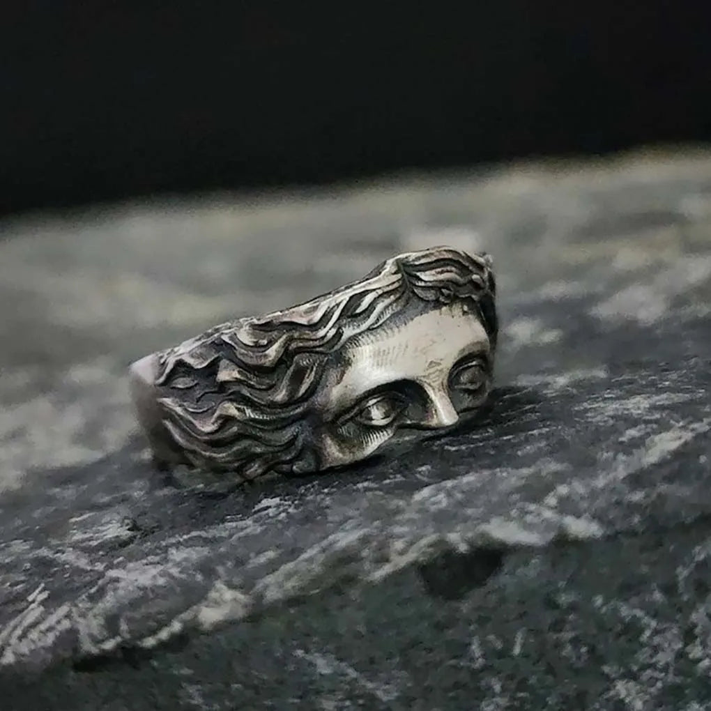 Venus Mask Ring  Retro Thai Silver Adjustable