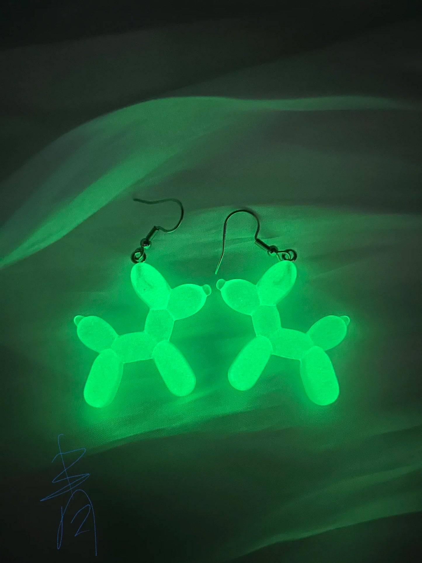 Ghost in Bottle Earrings Glow in the Dark