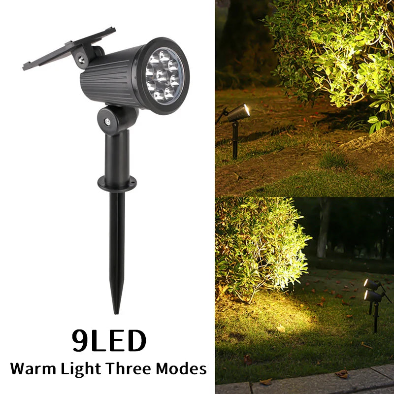 9 waterproof LED Solar Spotlights