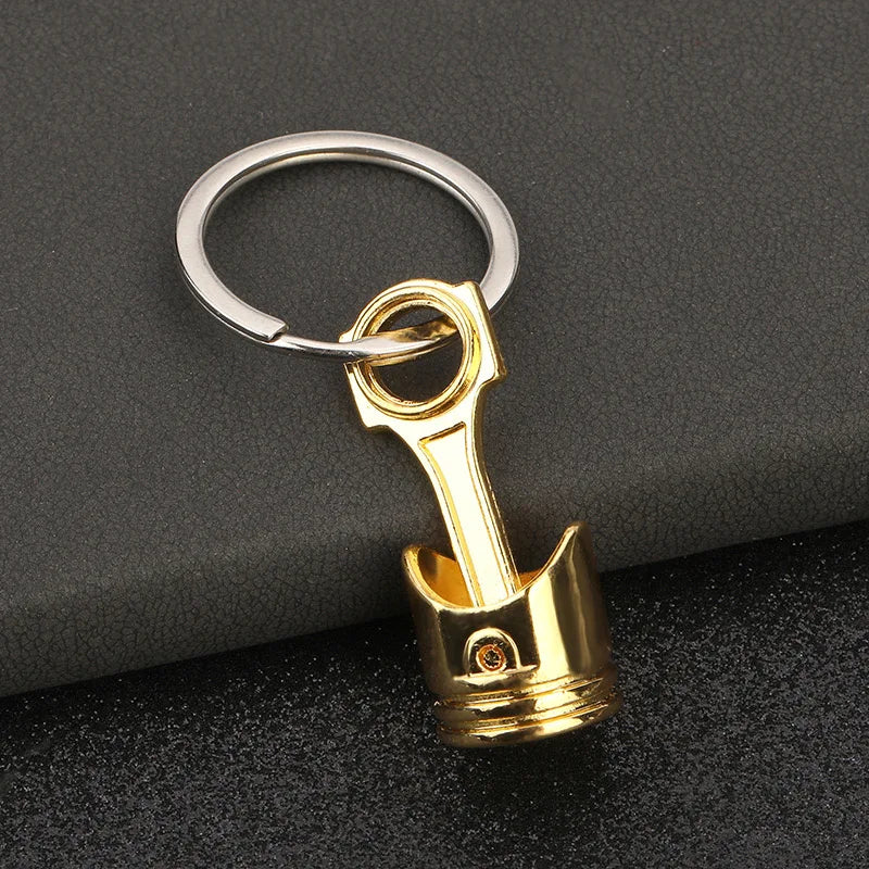 1pc Car Modified Engine Piston Metal Keychain