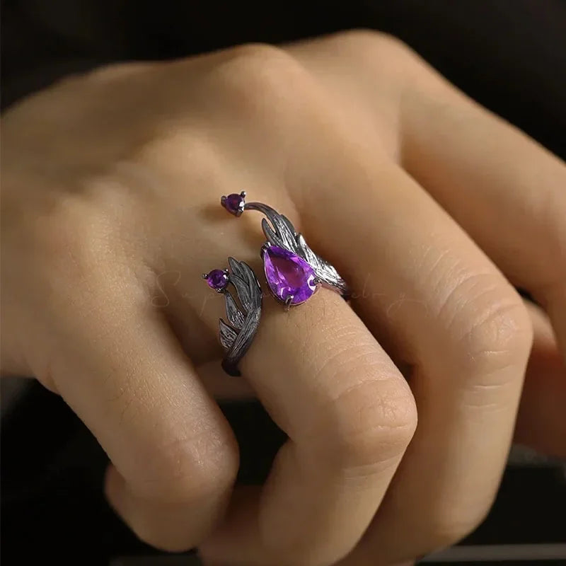 Purple Zircon Elf Ring