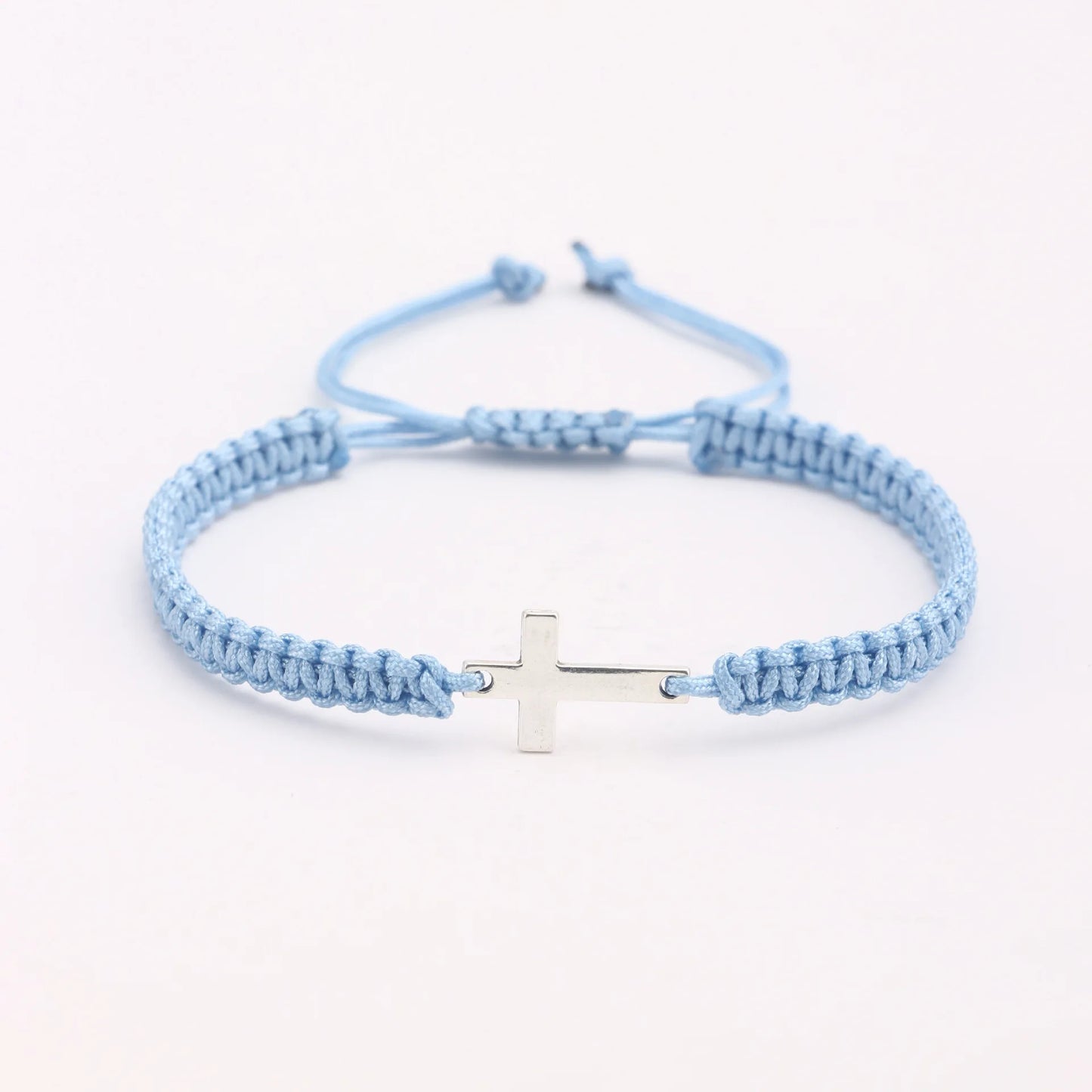 Stainless Steel Cross Hand-woven Adjustable Bracelet