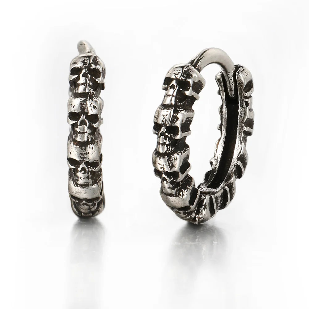 Skull Hoop Earrings