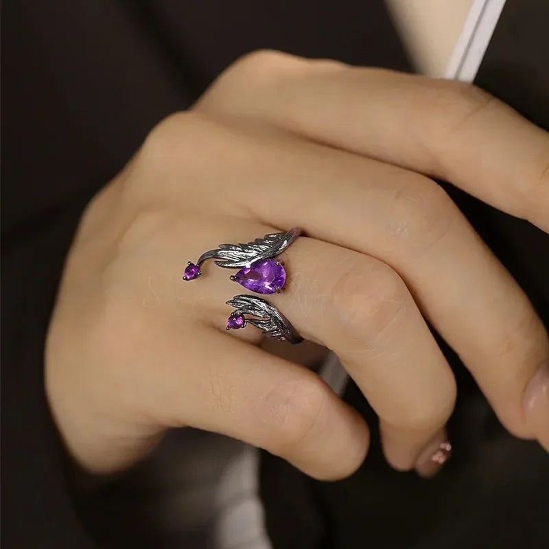 Purple Zircon Elf Ring