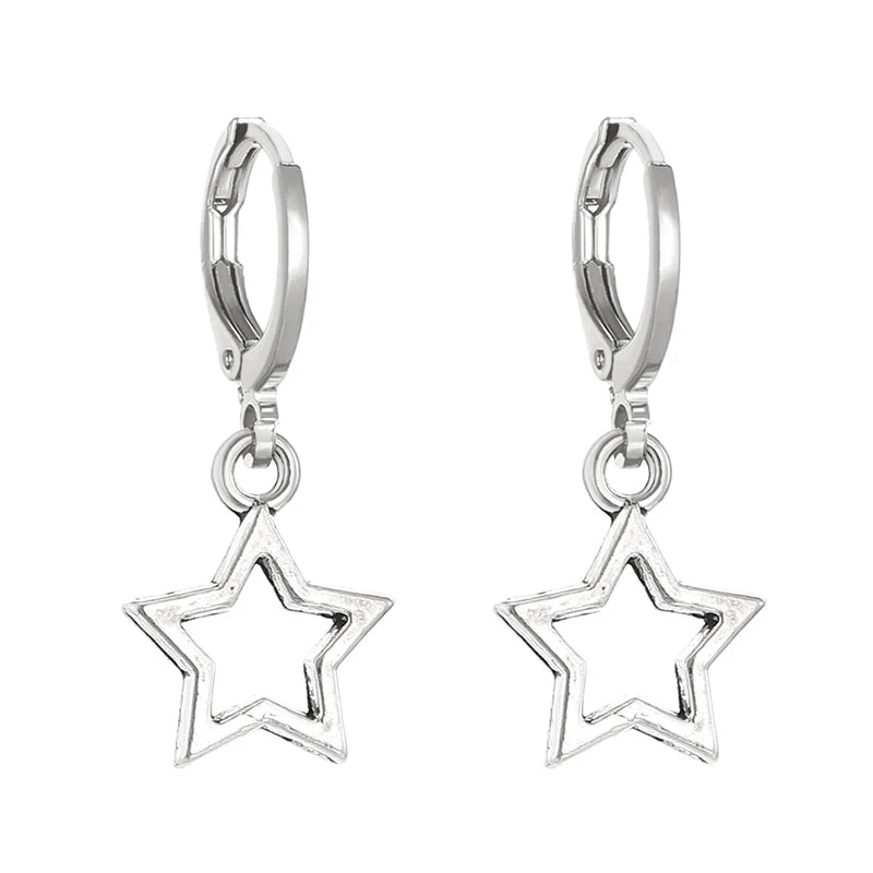 Star Hoop Earrings