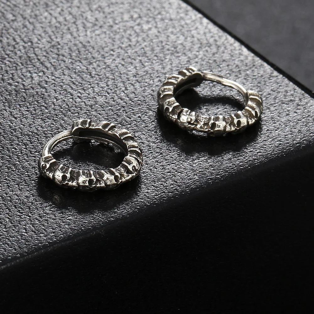 Skull Hoop Earrings