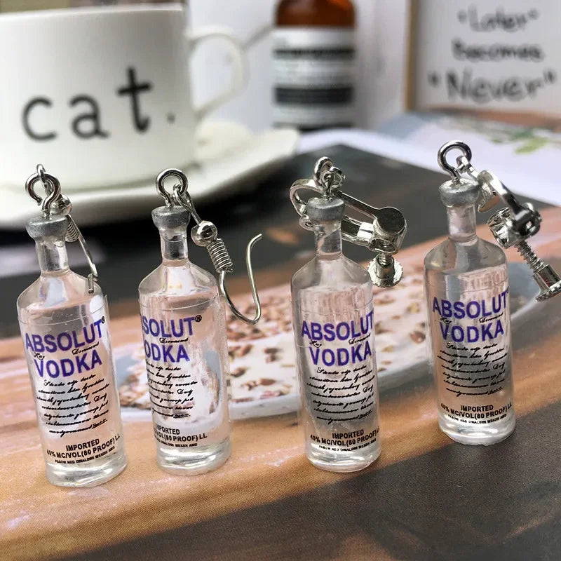 Transparent Bottle Dangle Earrings