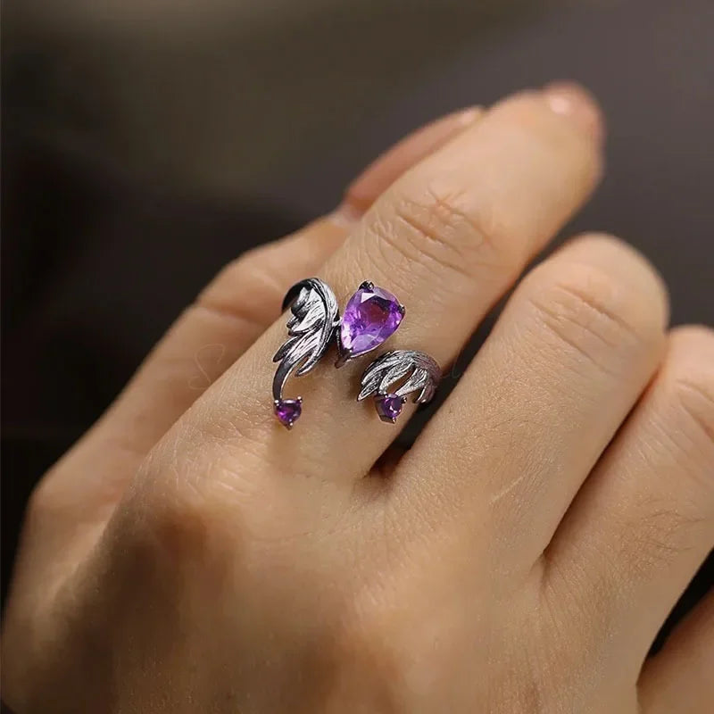 Purple Zircon Elf Ring