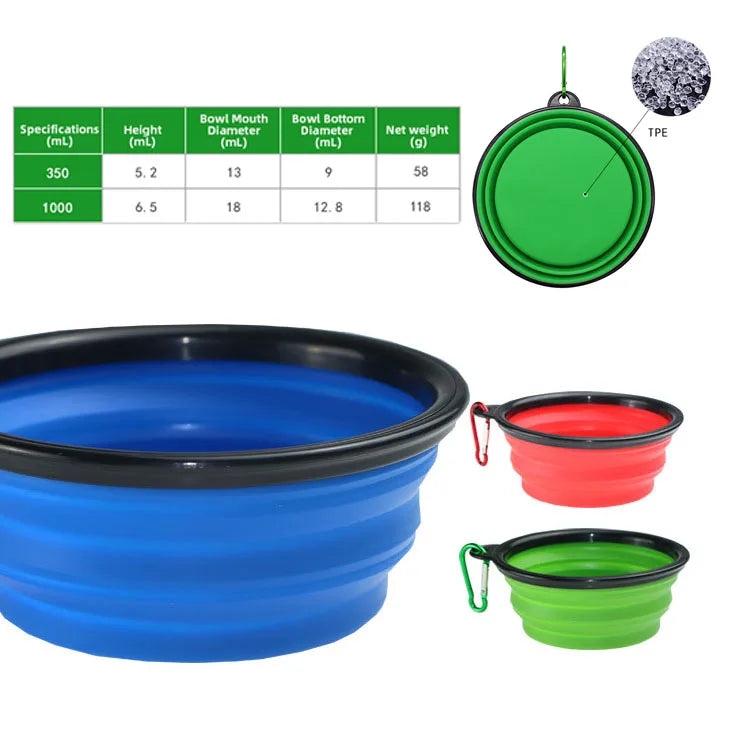 Portable Foldable Food and Water Container for pets