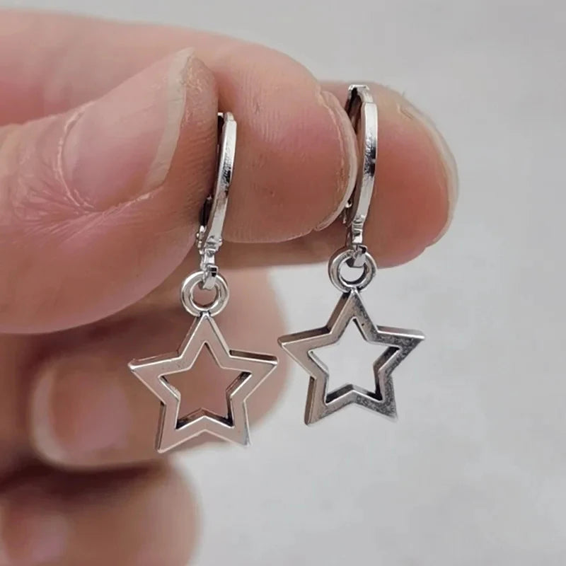 Star Hoop Earrings