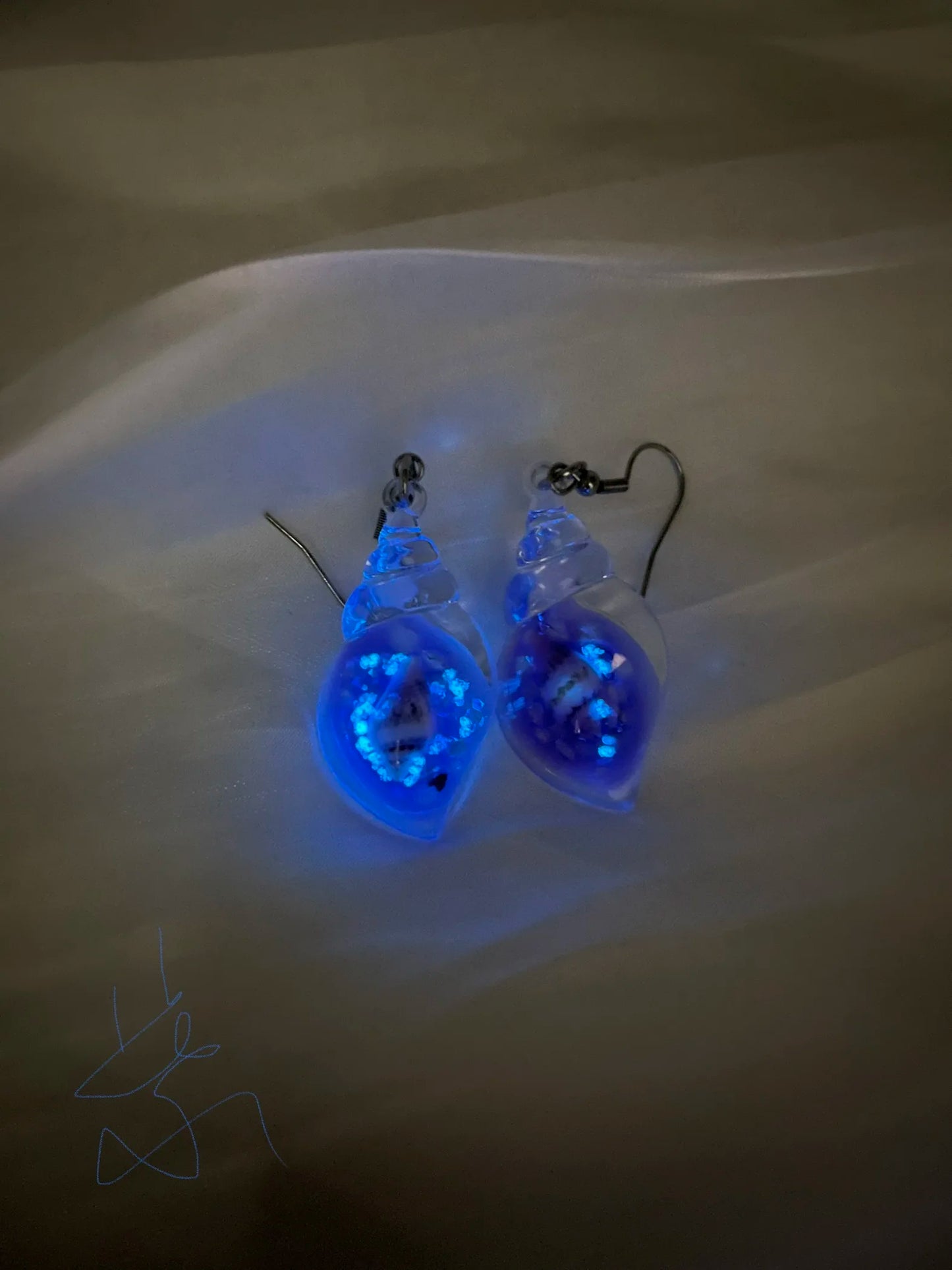 Ghost in Bottle Earrings Glow in the Dark