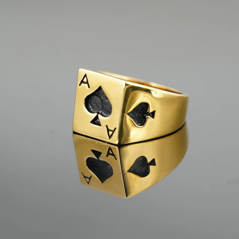 Vintage Lucky Poker Opening ring